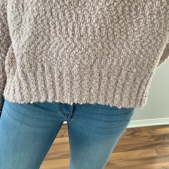 ❌SOLD • Dusty Mauve Popcorn Cowl-neck Sweater - Picture 6 of 7